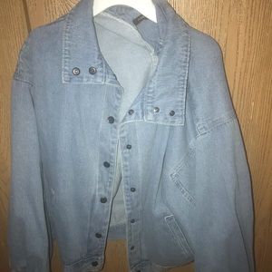 Puff sleeve denim jacket